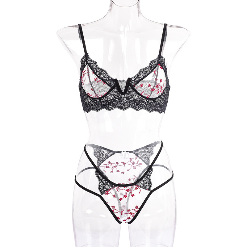 Women Lingerie Set Ultra Thin  - Lace Bralette Set review and price