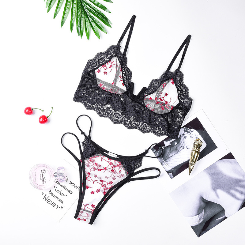Women Lingerie Set Ultra Thin  - Lace Bralette Set review and price